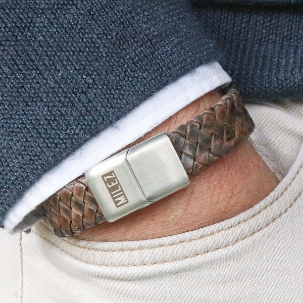 Leren heren armband bruin S – Bild 2