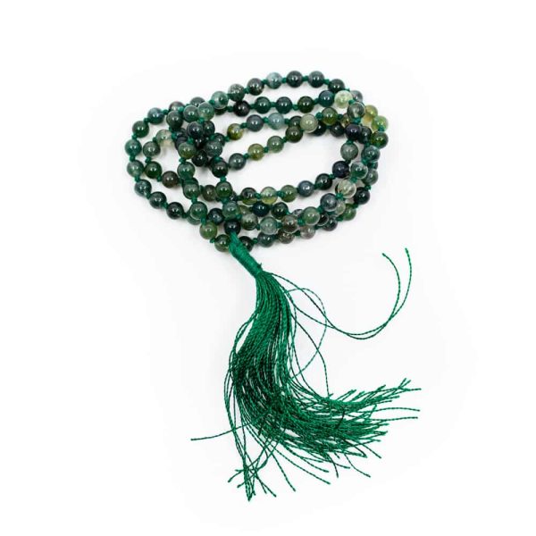 Edelsteine Mala Moosachat | 108 Perlen