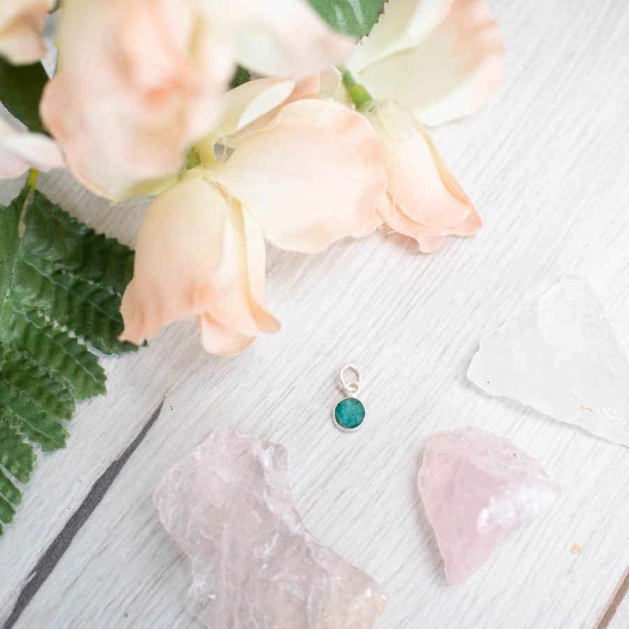 Geboortesteen Hanger Mei Smaragd 925 Zilver (6 mm) – Bild 2