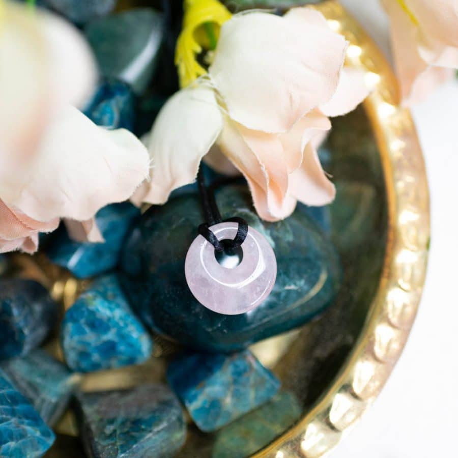 Edelsteen Donut Rozenkwarts (20 mm) – Bild 4