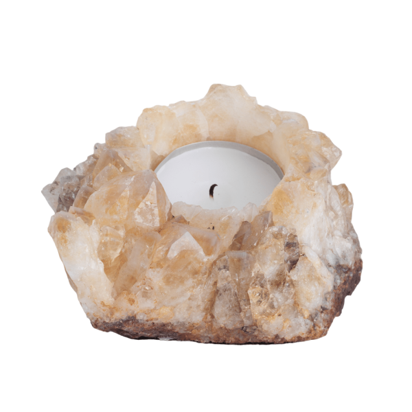 Teelichthalter Edelstein Citrine Cluster (ca. 200 ~ 500 Gramm)