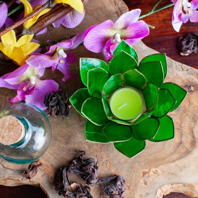 Lotus sfeerlicht | 4e Chakra Anahata Groen – Bild 3