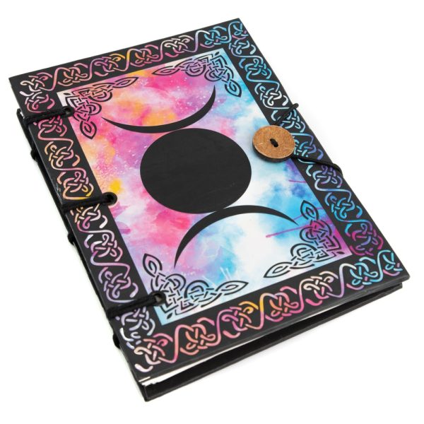 Spirituelles Notizbuch Dreifacher Mond (18 x 13 cm) | Handarbeit