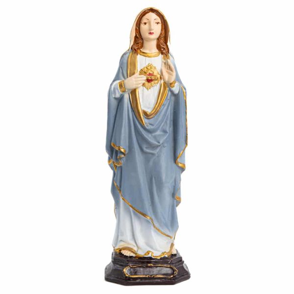 Statue von Mutter Maria Heiligstes Herz | Handbemalt (27cm)