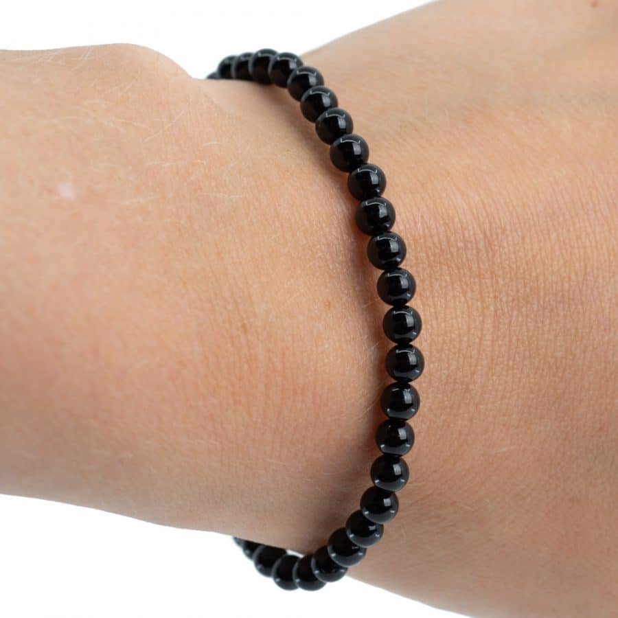 Edelsteen Armband Zwarte Toermalijn (4 mm) – Bild 3