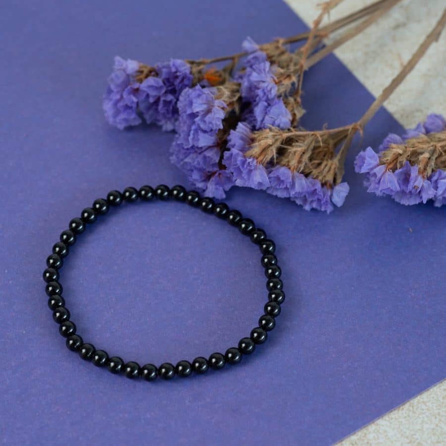 Edelsteen Armband Zwarte Toermalijn (4 mm) – Bild 2