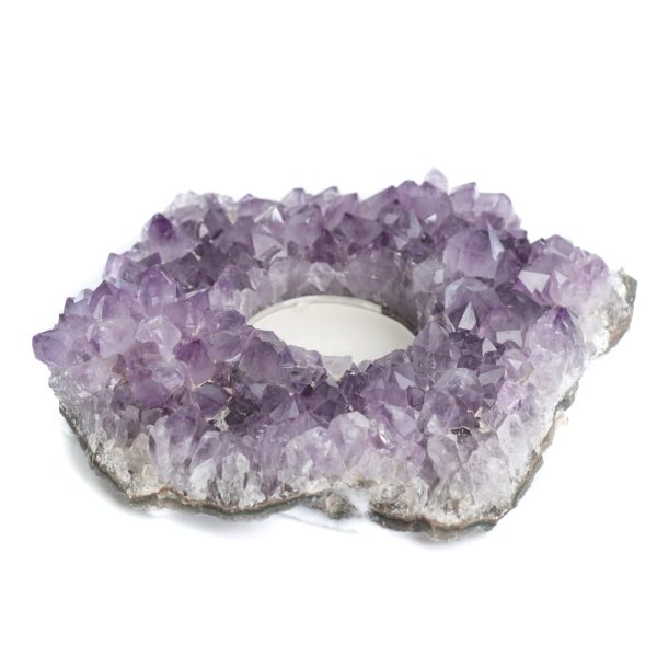 Teelichthalter Edelstein Amethyst Cluster (ca. 500 Gramm)