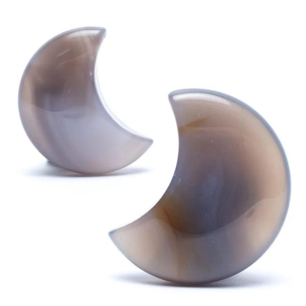 Mondförmiger Edelstein Achat | 4cm