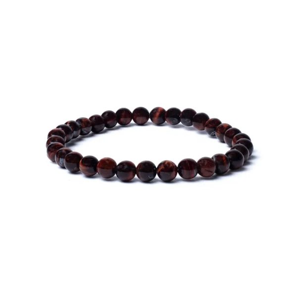 Armband rot Tigerauge AA Qualität elastisch | 0,6 cm