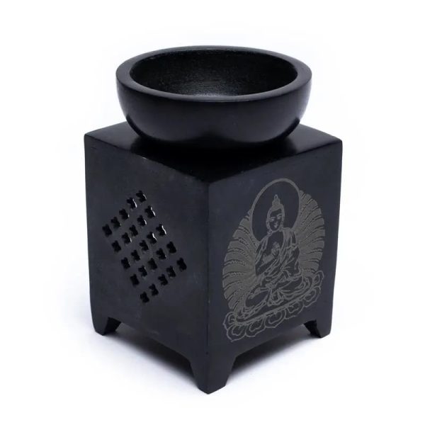Ölverdampfer Speckstein Buddha | 11 cm