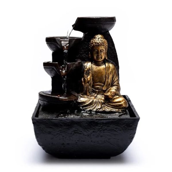 Compassie boeddha waterfontein | 13.3x13.3x17.3 cm