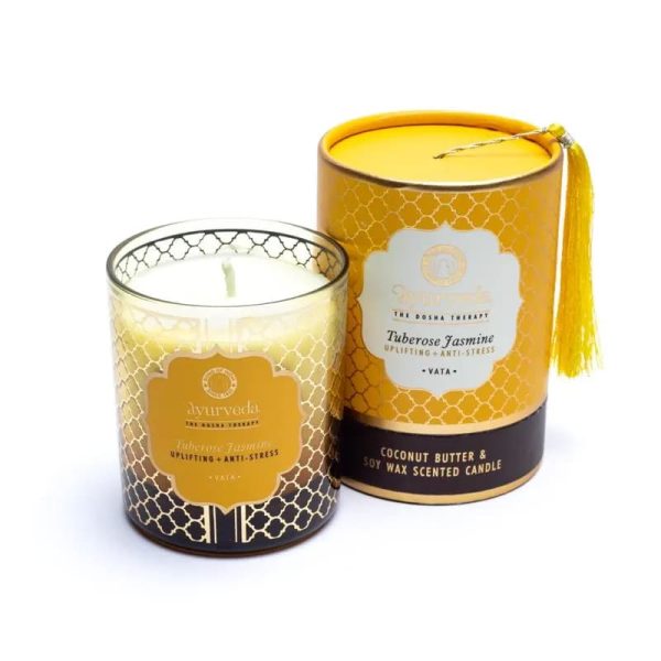 Vata Tuberose Jasmin Ayurveda-Duftkerze | 200 g