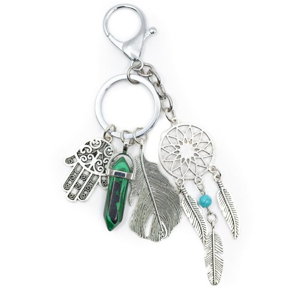 Schlüsselanhänger Dreamcatcher Hamsa & Double Butterfly