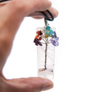 Rozenkwarts Chakra Tree of Life Hanger – Bild 2