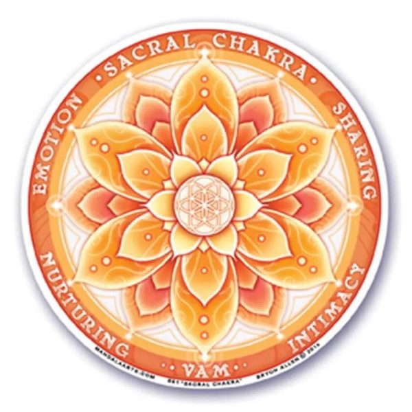 Fensteraufkleber 2. Chakra | 10,5 cm