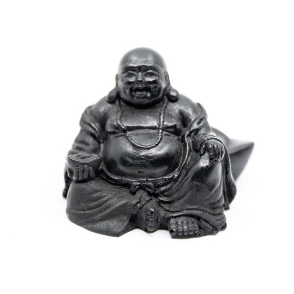 Shungite Statue Happy Buddha Gepresst