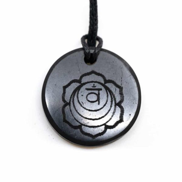 Shungit-Horoskop-Anhänger 2. Chakra Swadhishthana (30 mm)
