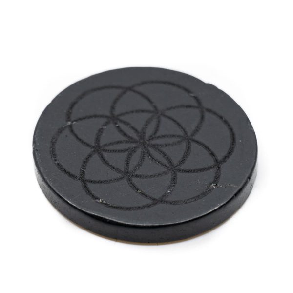 Shungite Telefonaufkleber | Samen des Lebens (30 mm)