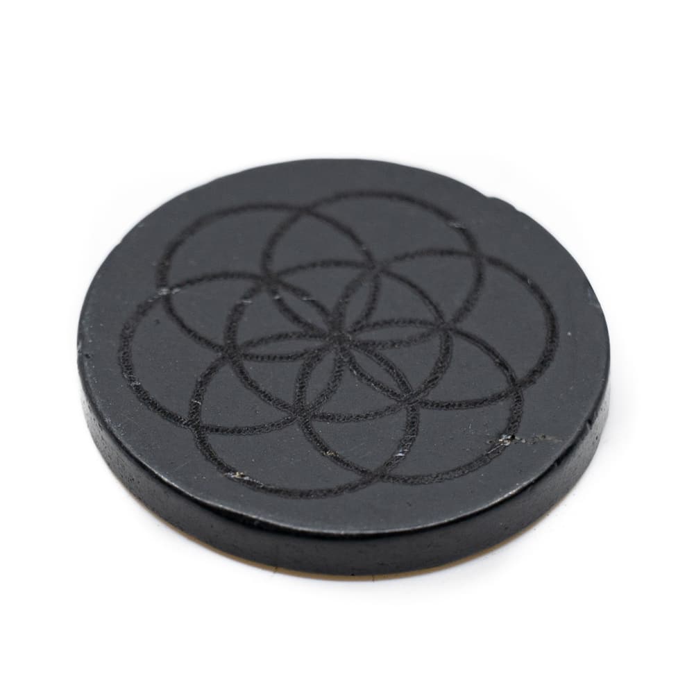 Shungite Telefonaufkleber | Samen des Lebens (30 mm)