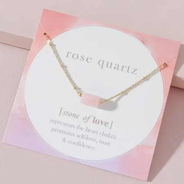Ketting Rozenkwarts Gold Plated – Bild 2