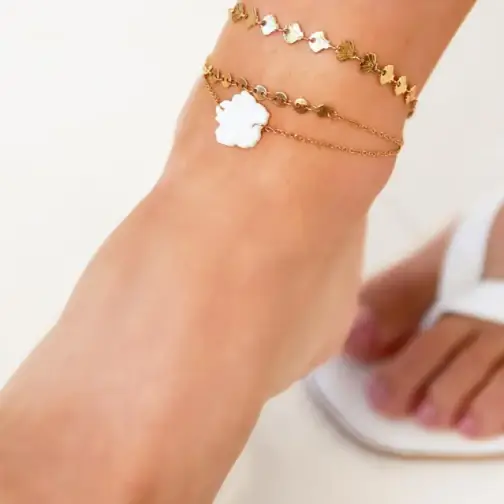 Enkelbandje Charm Gold Plated – Bild 2