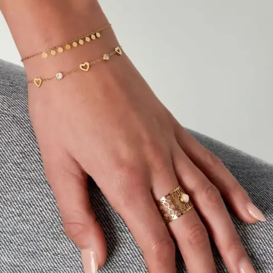 Armband Crystal Hart Gold Plated – Bild 2