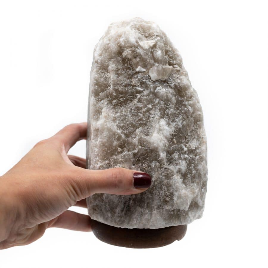 Himalaya Zoutlamp Grijs (1 - 2 kg) ca. 15 x 11 x 9 cm – Bild 3