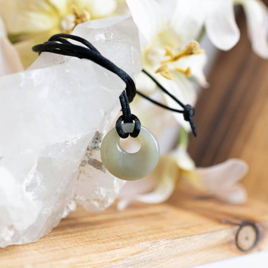 Edelsteen Donut Jade (20 mm) – Bild 2