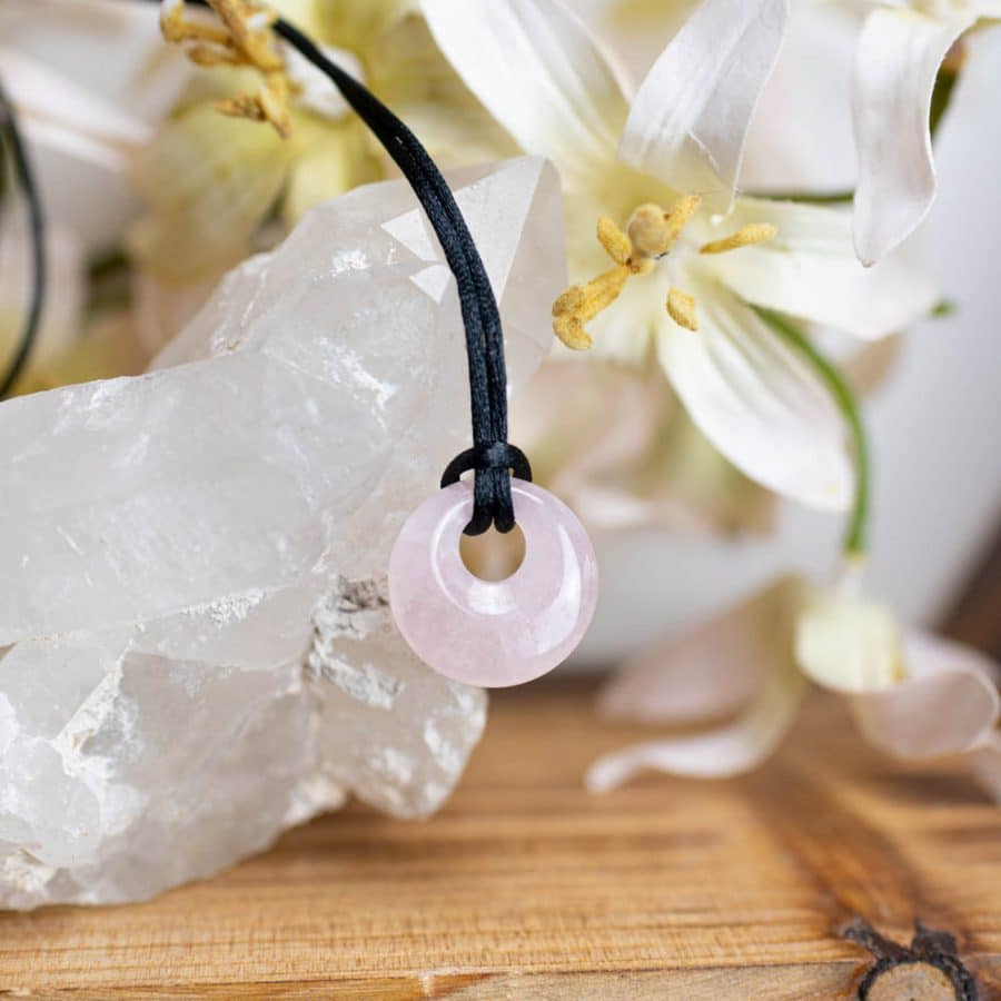 Edelsteen Donut Rozenkwarts (20 mm) – Bild 2