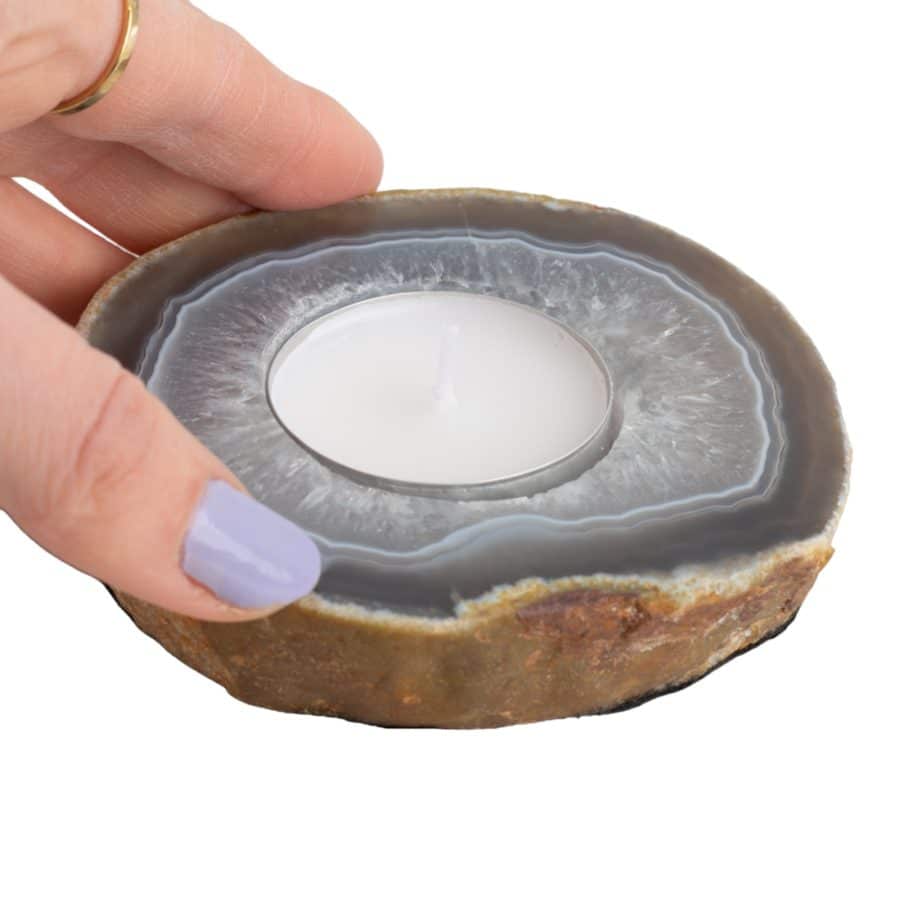 Waxinelichthouder | Agaat Schijf (ca. 100–300 gram) – Bild 3
