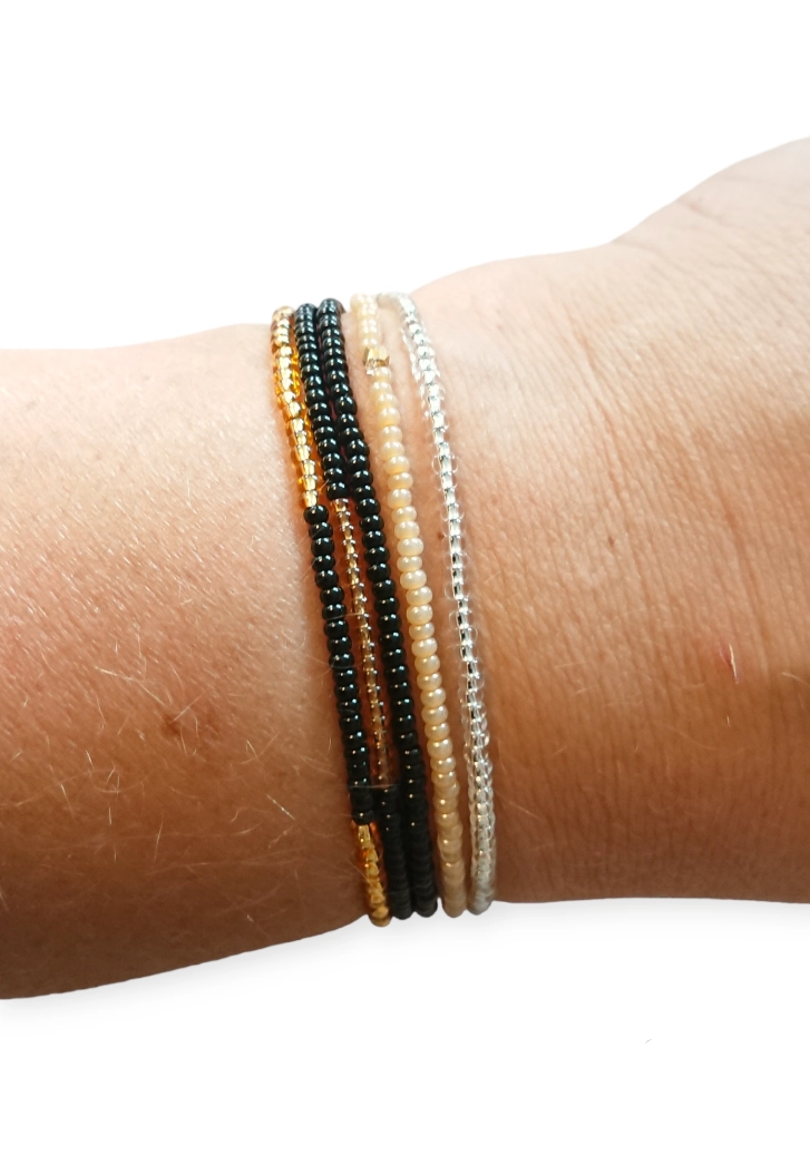 Armband Miyuki Basic Grey – Bild 2