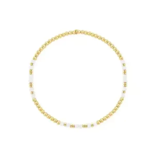 Armband aus Edelstahl Rosa & Weiß Kollektion Weiß