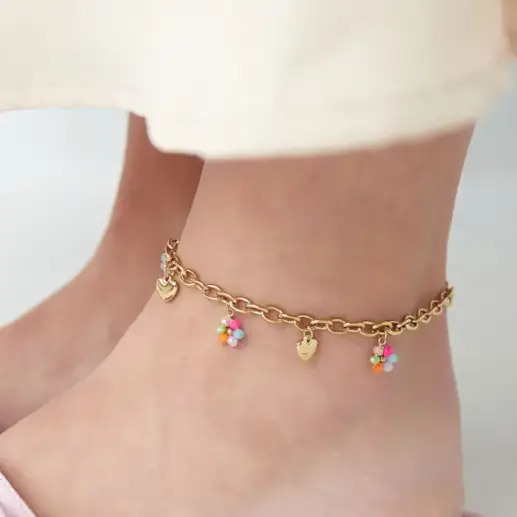 Enkelbandje Charm Gold Plated – Bild 2