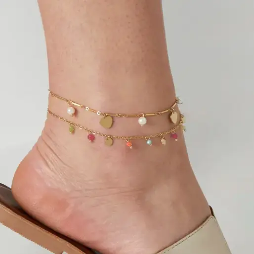 Enkelbandje Charm Gold Plated – Bild 2