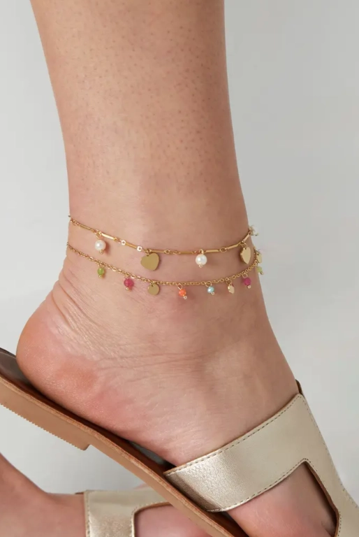 Enkelbandje Charm Gold Plated – Bild 2