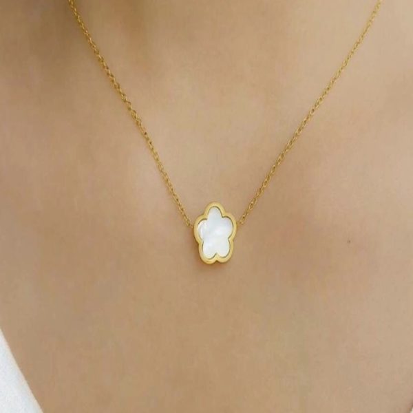 Ketting Klaver Bloem Gold Plated – Bild 2