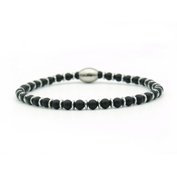 Empat dua obsidiaan 17 cm wrist size (S), Silver – Bild 2