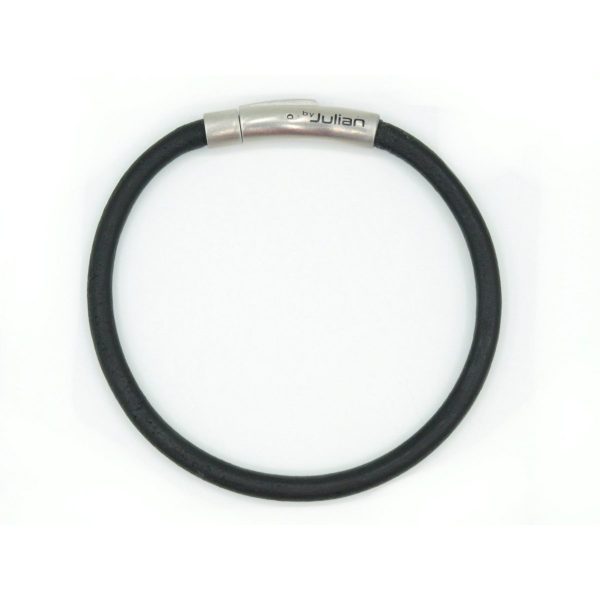 Lombok zwart 4mm Matt silver, 18 cm wrist size (M) – Bild 2