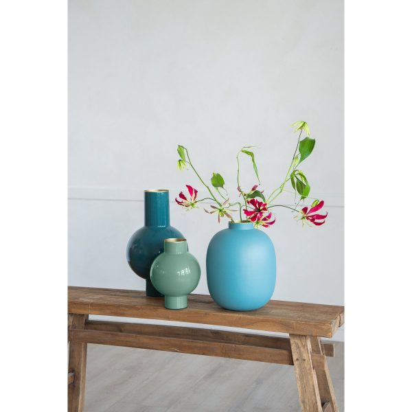 Metalen Vaas Klein Zee Groen 18x24cm – Bild 6