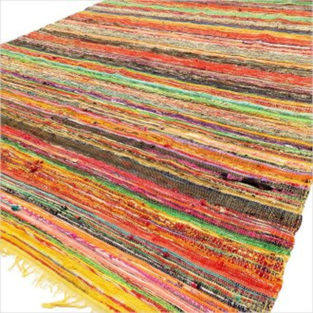 Indiase Recycled Tapijt | Geel | 154 x 90cm – Bild 5