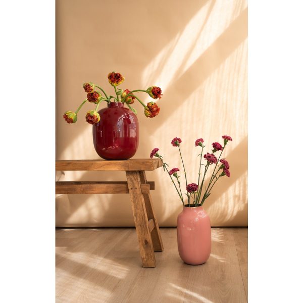 Metalen Vaas Donkerrood 32cm – Bild 7