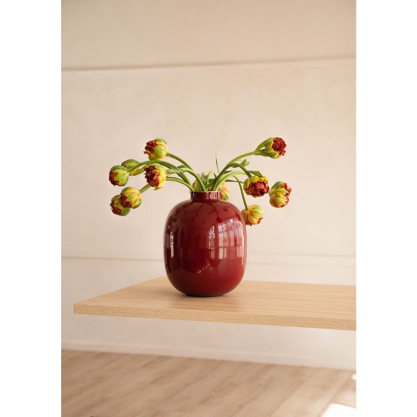 Metalen Vaas Donkerrood 32cm – Bild 5