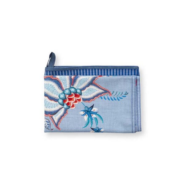 Theedoek Flower Festival Blauw 50x70cm – Bild 3