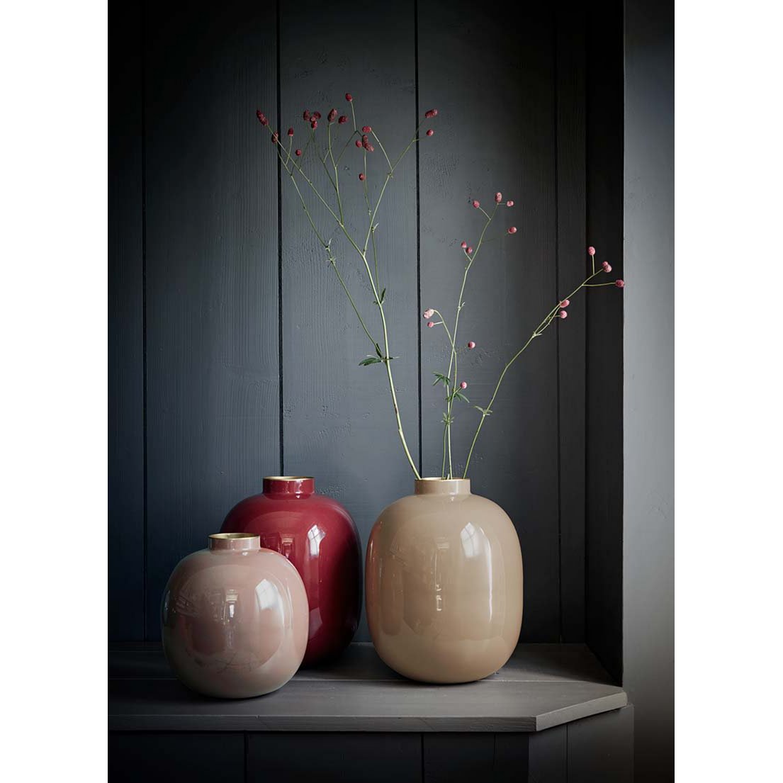 Metalen Vaas Khaki 32cm – Bild 4