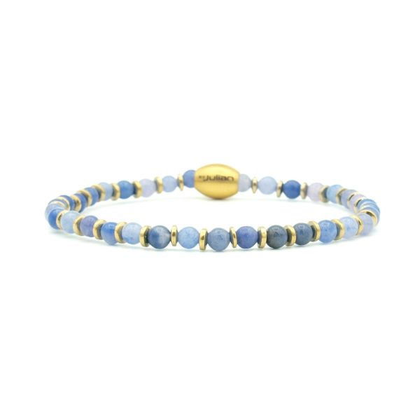 Empat dua blue quartz 16 cm Handgelenkgröße (XS|Damen), Gold