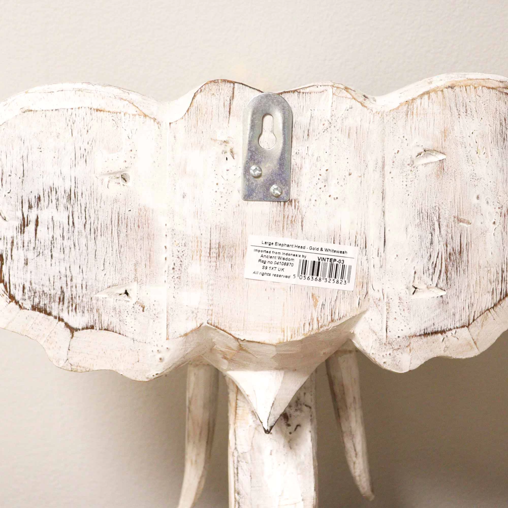 Grote Olifantenkop | Goud & Whitewash – Bild 2