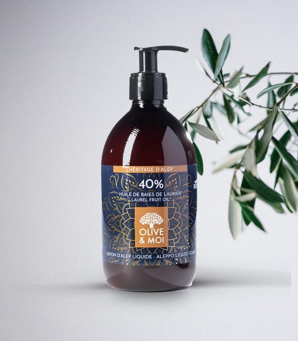 Aleppo | Flüssigseife 60% Natives Bio-Olivenöl extra | 40% Bio-Lorbeeröl