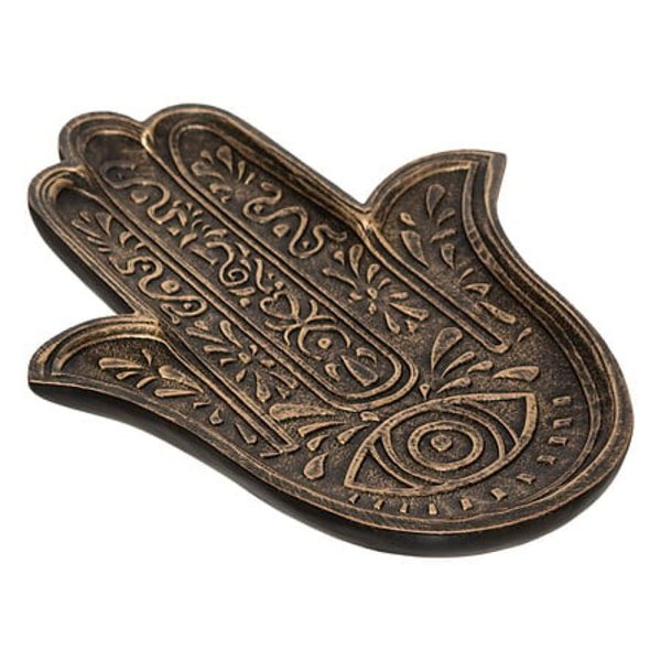 Hamsa Gold Braun | Mini-Tablett
