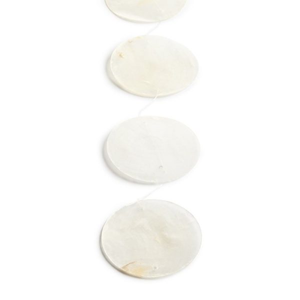 Muschelgirlande Capiz Klein | Weiß