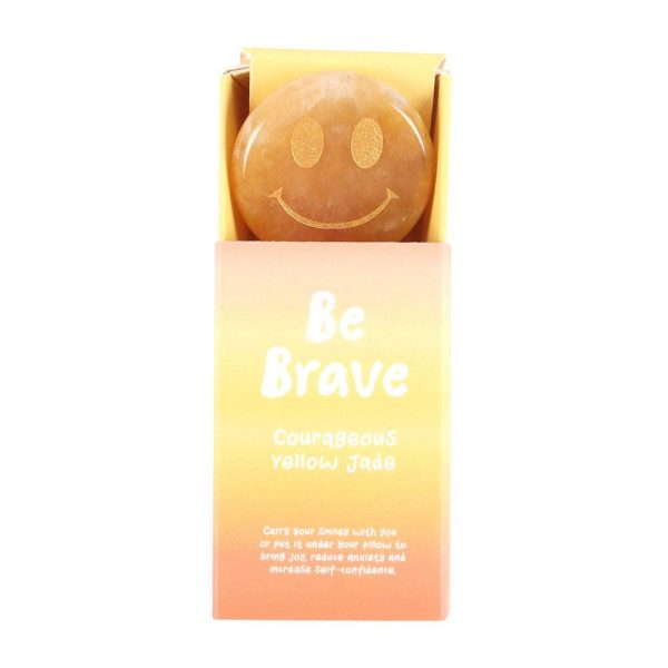 Gelbe Jade Happy Face Kristall